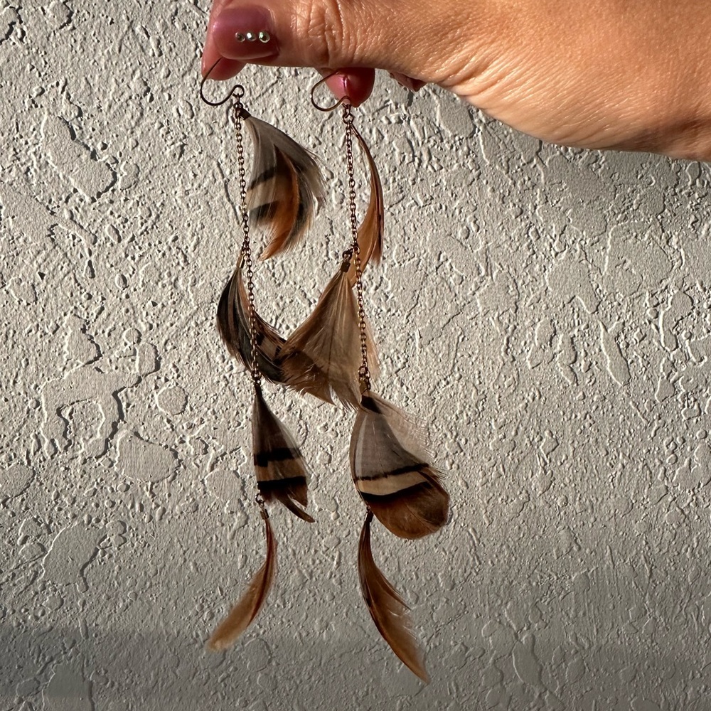 Feather earrings